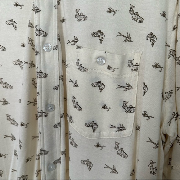 Mountain Khakis Arbor Knit Polo 100% Bamboo Cream Brown Short Sleeve Size L - Picture 6 of 14